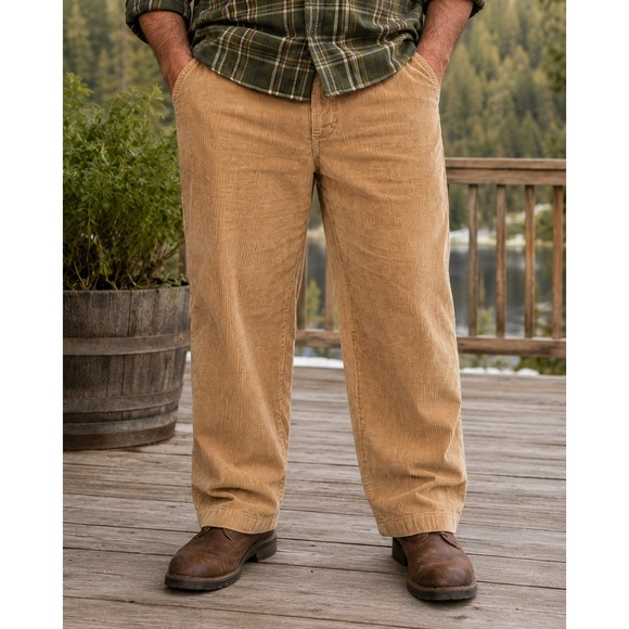 Orvis Other - Orvis Corduroy Pants 40x25.5 Tan Wide Wale Straight Leg Trousers Casual Rugged
